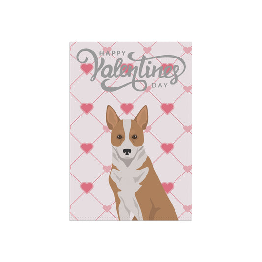 Canaan Dog Valentines Day Garden Flag