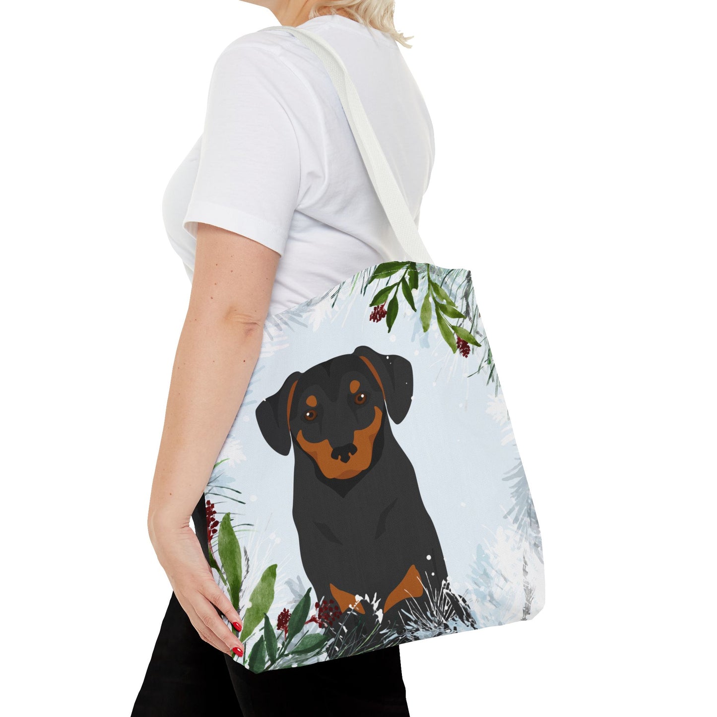 Austrian Pinscher Dog Christmas Holiday Tote Bag 16x16