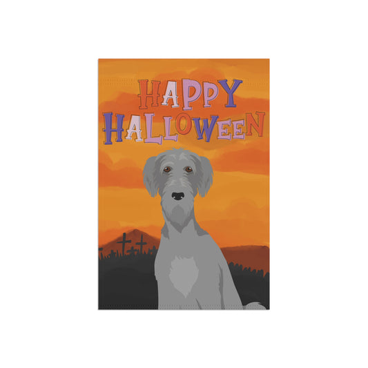 Irish Wolfhound Dog Halloween Garden Flag