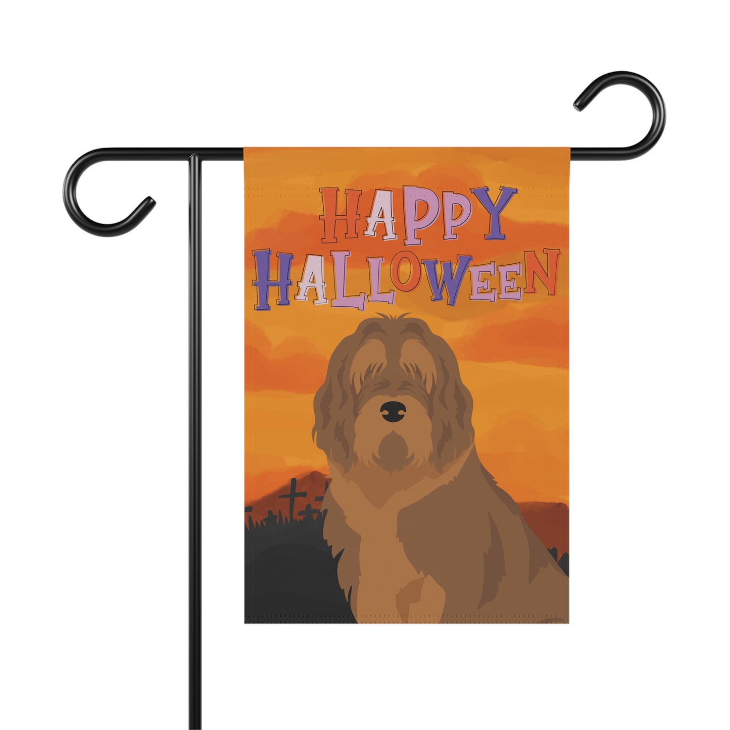 Otterhound Dog Halloween Garden Flag