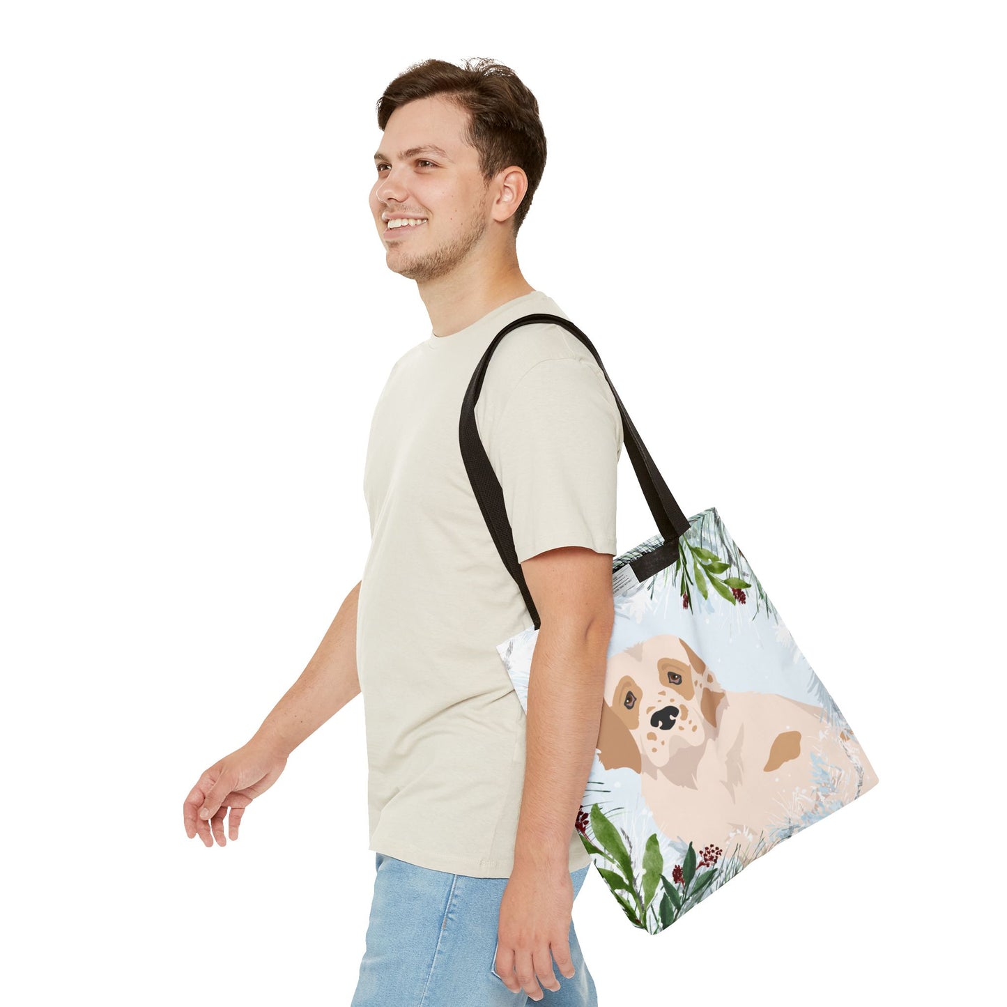 Clumber Spaniel Dog Christmas Holiday Tote Bag 16x16