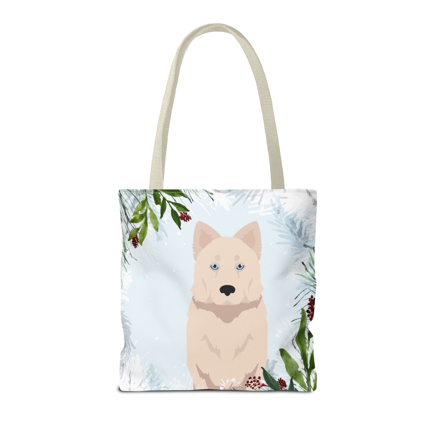 Yakutian Laika Dog Christmas Holiday Tote Bag 16x16