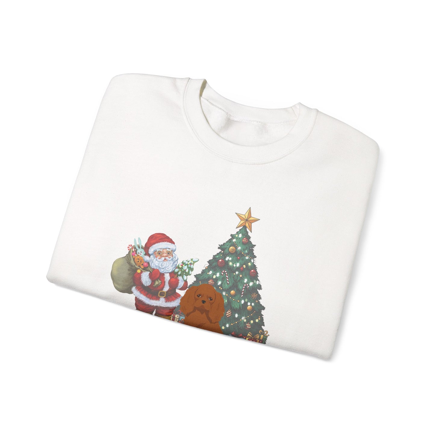 Cavalier King Charles Spaniel Dog Santa's Little Helper Unisex Heavy Blend Crewneck Sweatshirt