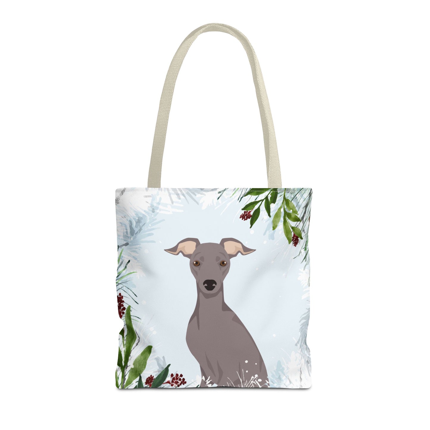 Italian Greyhound Dog Christmas Holiday Tote Bag 16x16