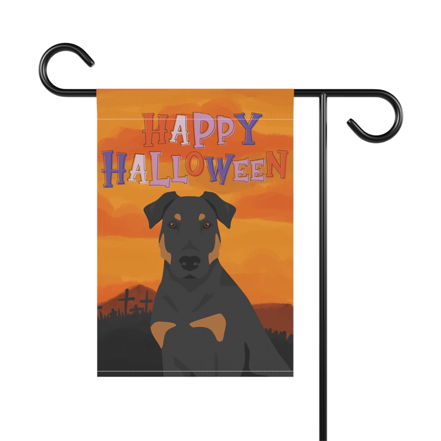 Beauceron Dog Halloween Garden Flag