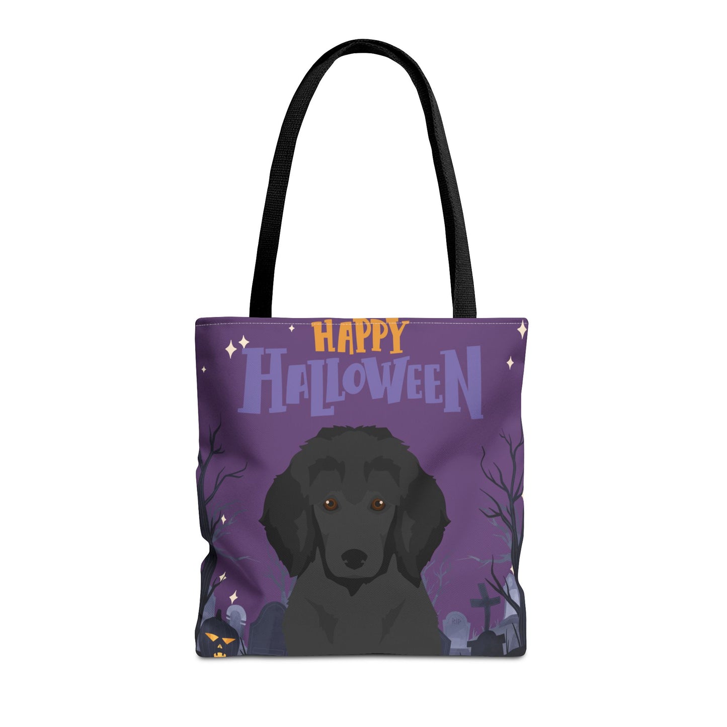 Poodle Dog Happy Halloween Tote Bag 16x16