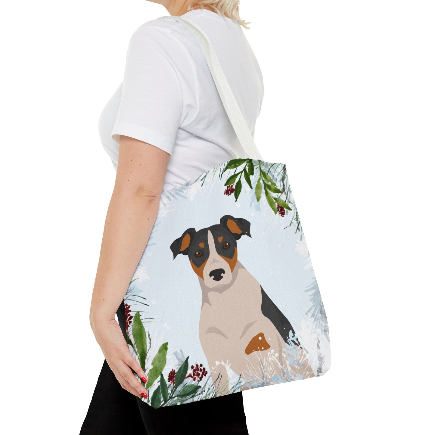 Parson Russell Terrier Dog Christmas Holiday Tote Bag 16x16