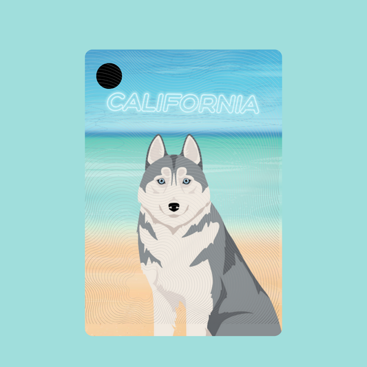 Siberian Husky Dog Keychain