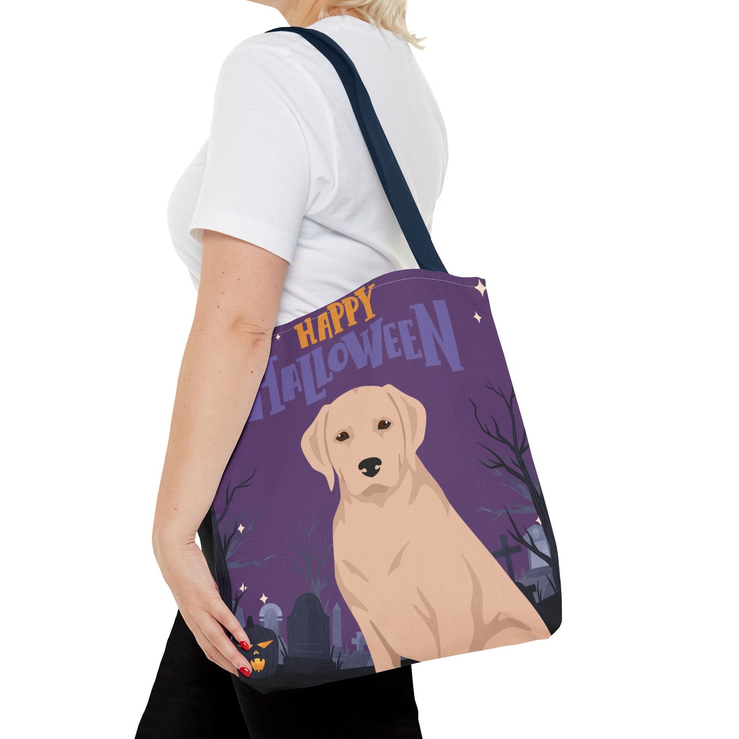 Labrador Retriever Dog Happy Halloween Tote Bag 16x16