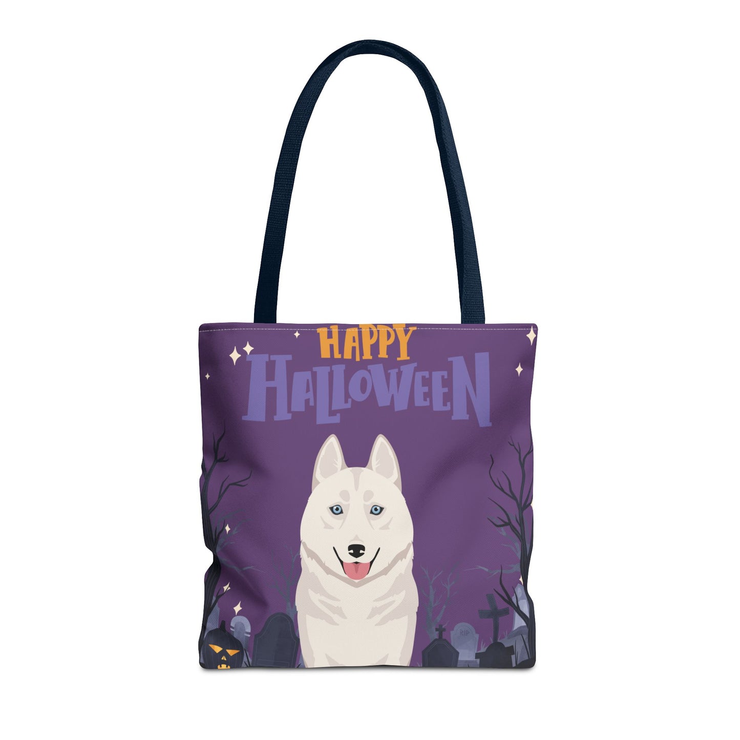 Siberian Husky Dog Happy Halloween Tote Bag 16x16