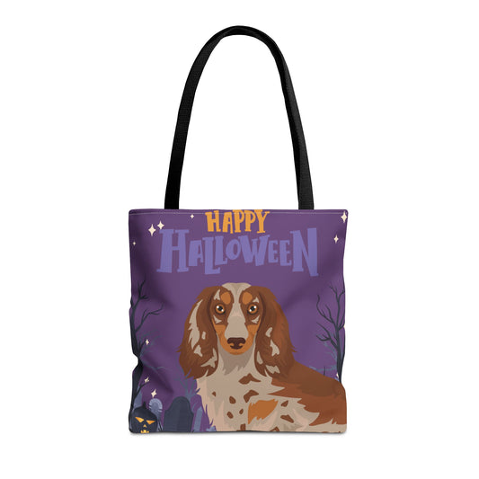 Dachshund Dog Happy Halloween Tote Bag 16x16