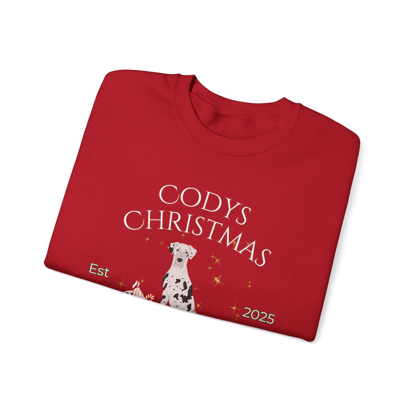 Great Dane Dog Christmas Social Club Unisex Heavy Blend Crewneck Sweatshirt Custom Name