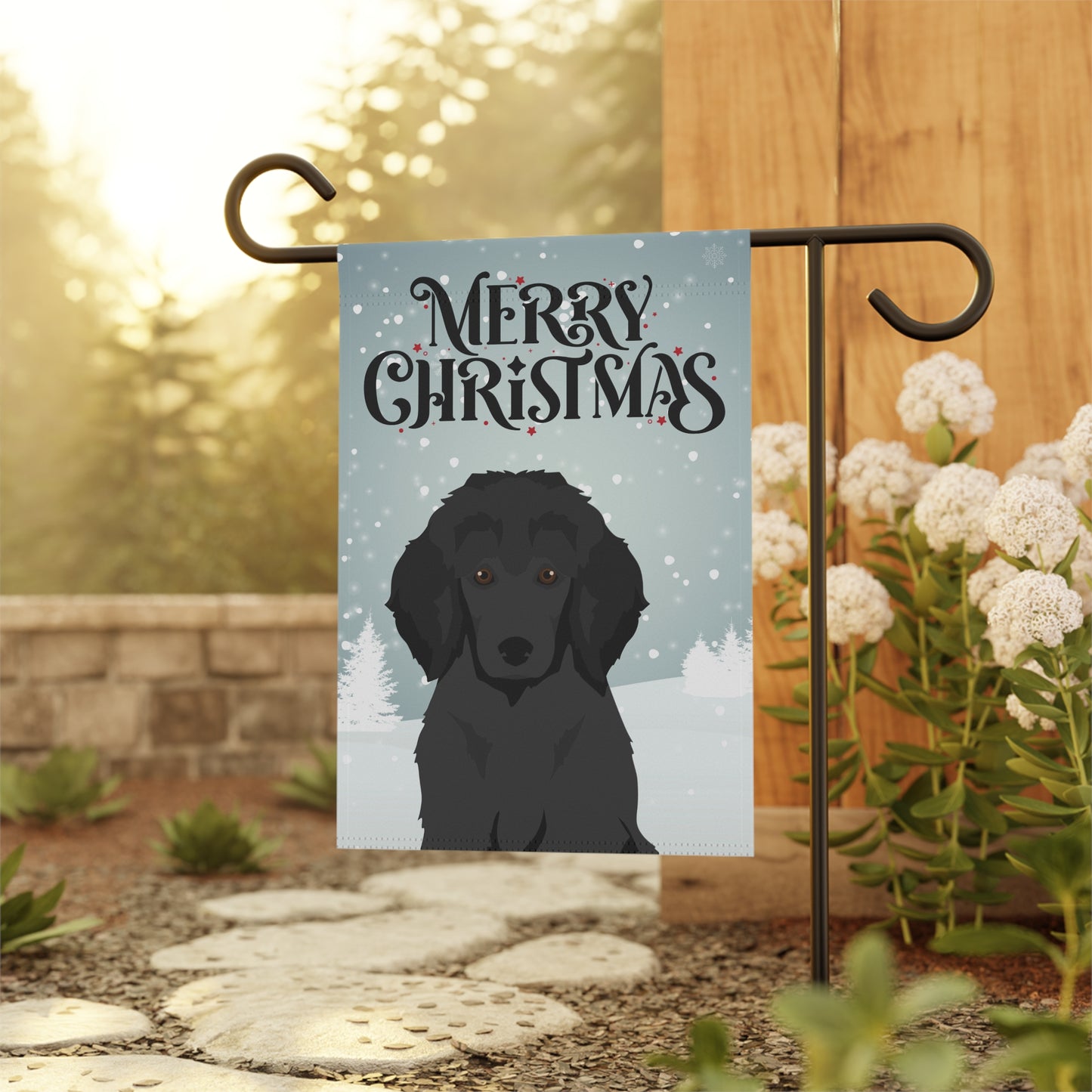 Standard Poodle Dog Garden Flag