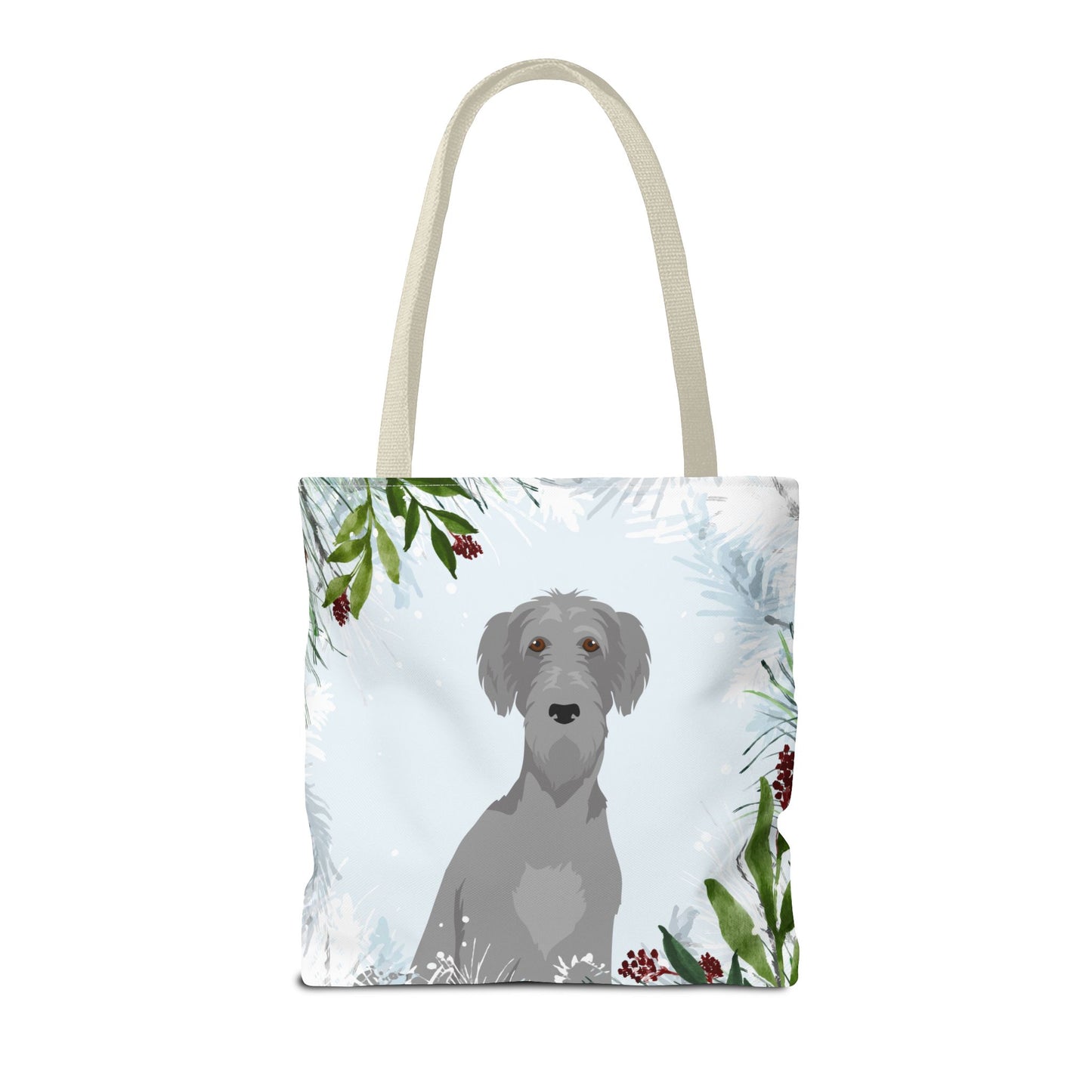 Scottish Deerhound Dog Christmas Holiday Tote Bag 16x16