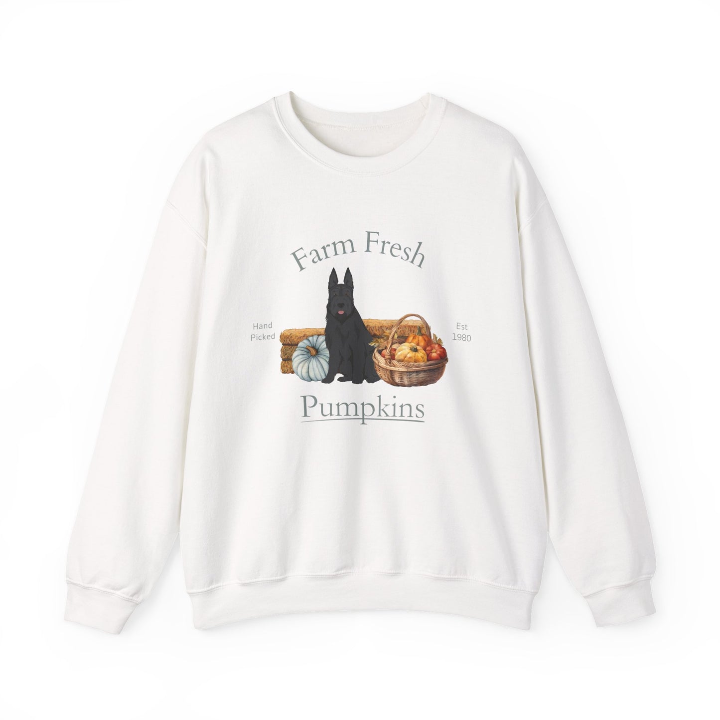 Berger Picard Dog Fall Farm Fresh Unisex Heavy Blend Crewneck Sweatshirt