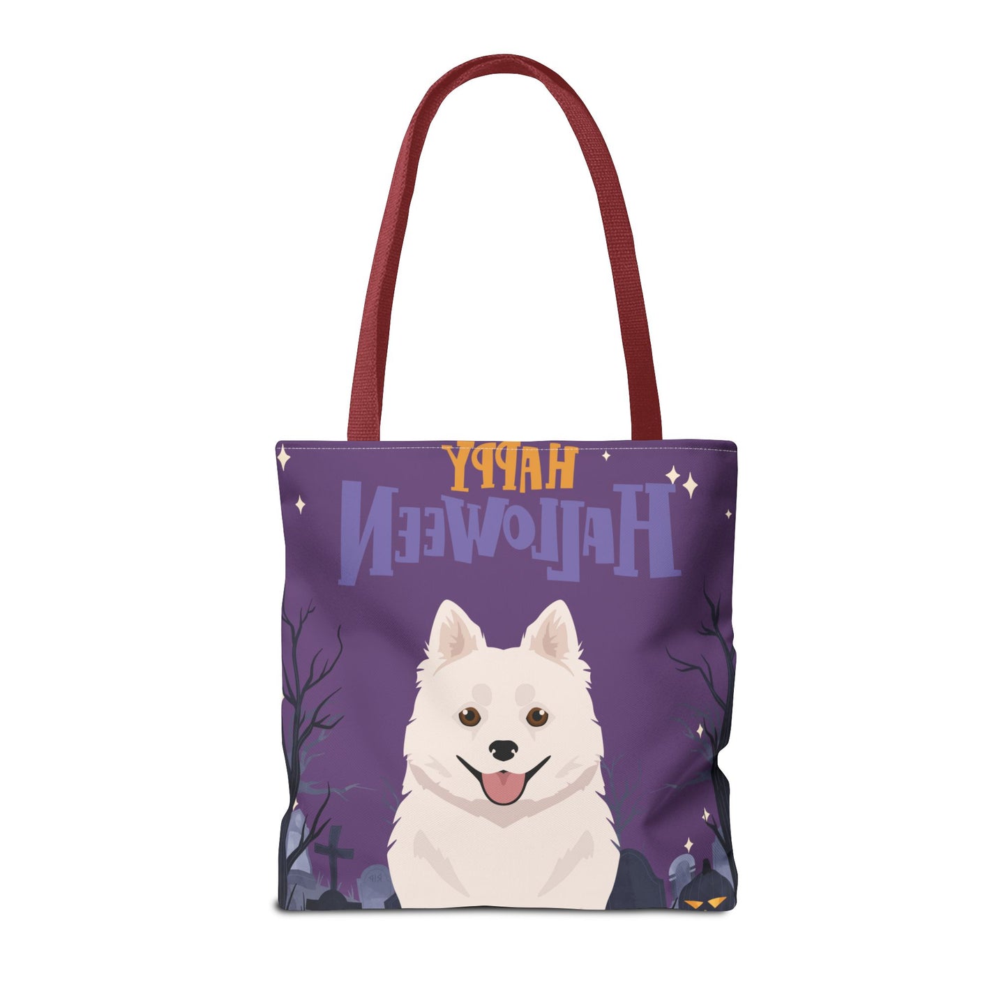 American Eskimo Dog Dog Happy Halloween Tote Bag 16x16