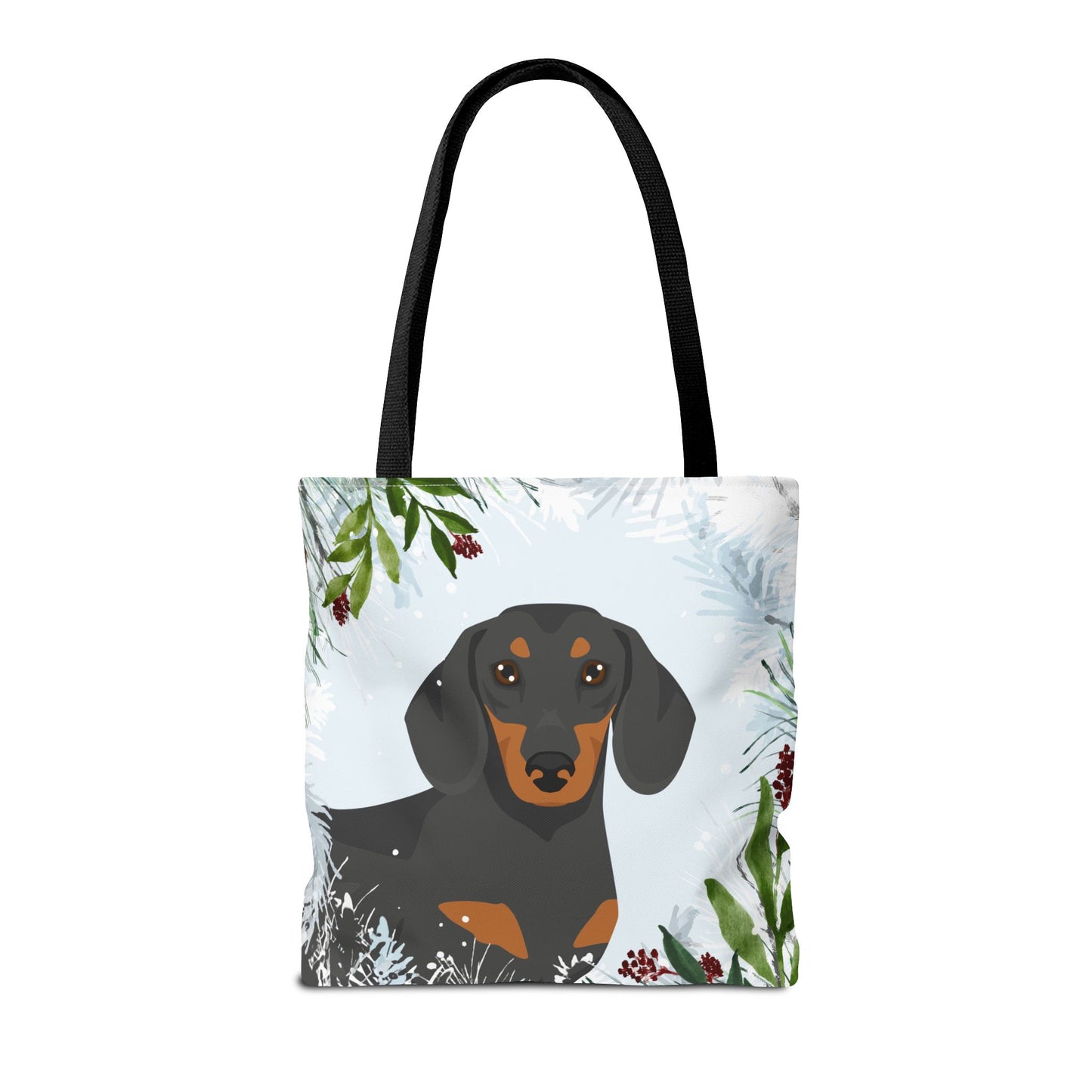Dachshund Dog Christmas Holiday Tote Bag 16x16