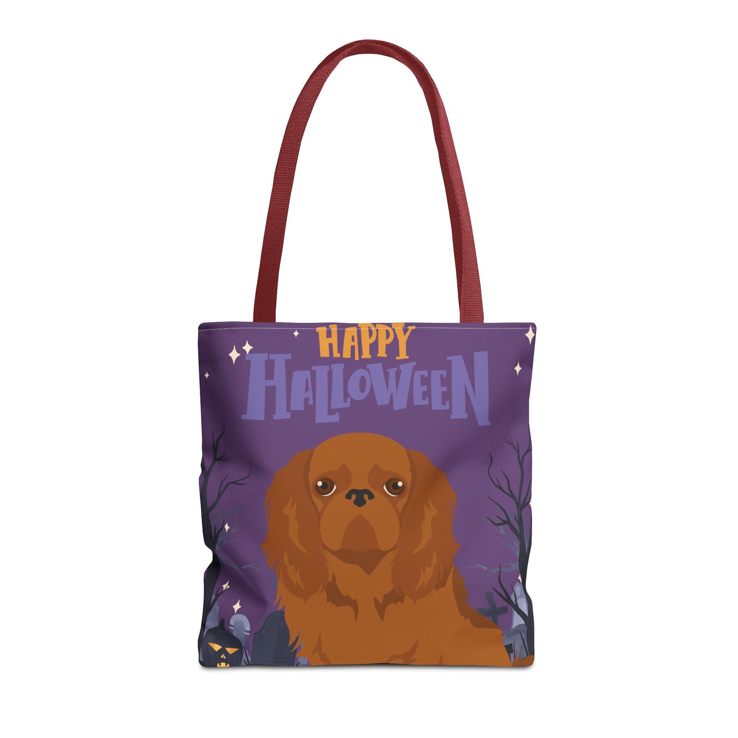 English Toy Spaniel Dog Happy Halloween Tote Bag 16x16