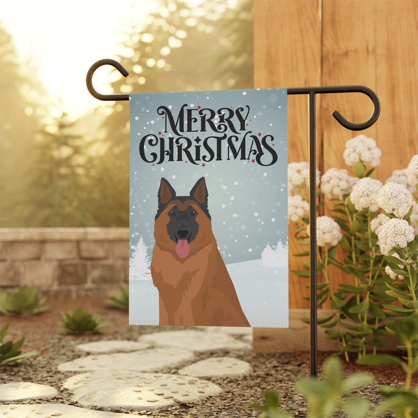 Tervuren Dog Garden Flag