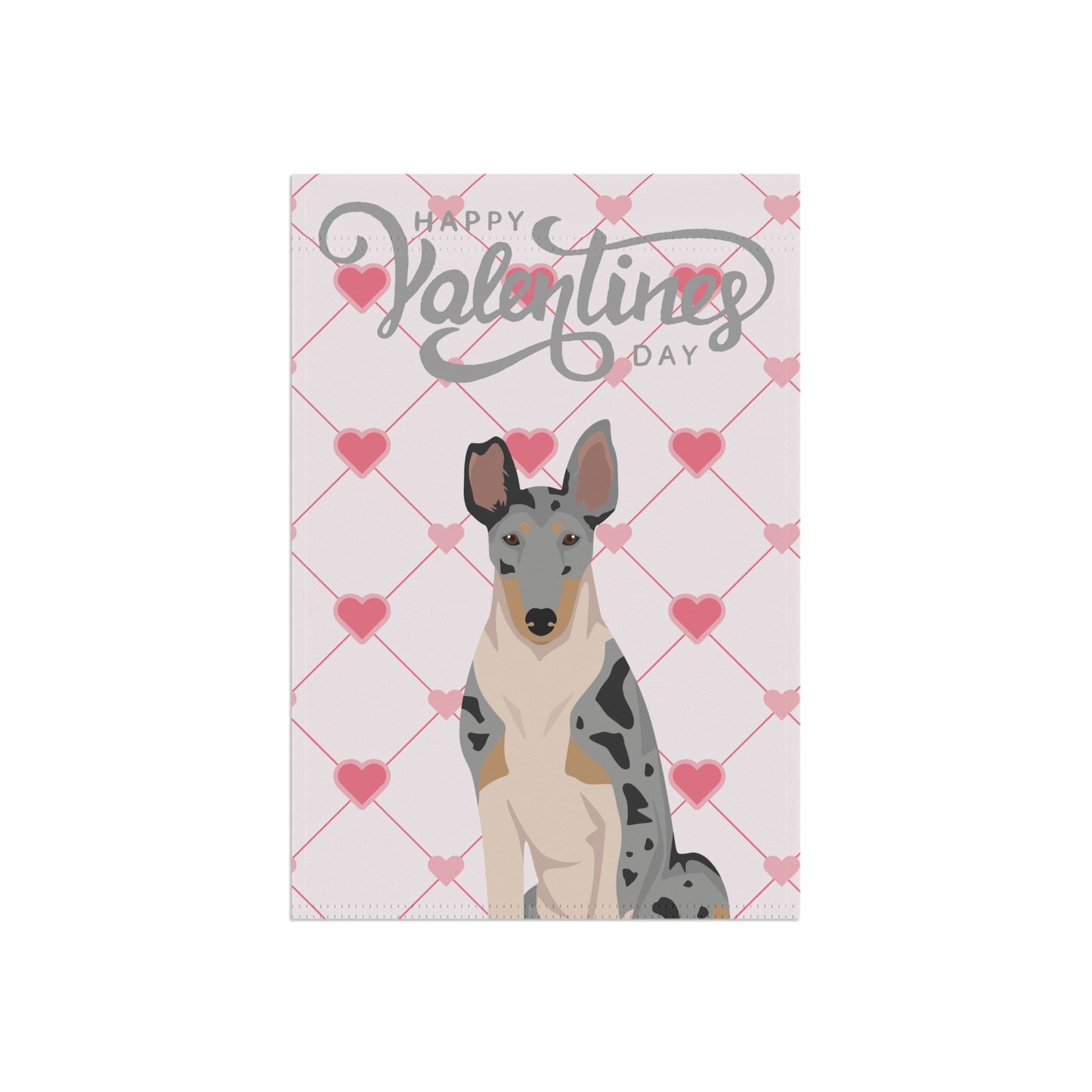 Smooth Collie Dog Valentines Day Garden Flag