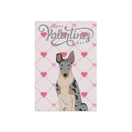 Smooth Collie Dog Valentines Day Garden Flag