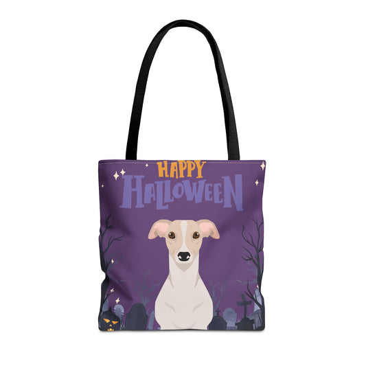 Whippet Dog Happy Halloween Tote Bag 16x16