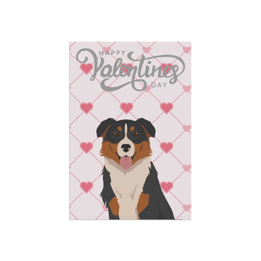 English Shepherd Dog Valentines Day Garden Flag