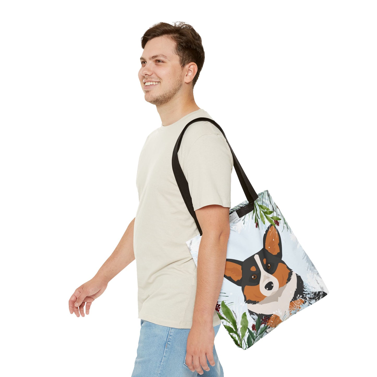 Pembroke Welsh Corgi Dog Christmas Holiday Tote Bag 16x16