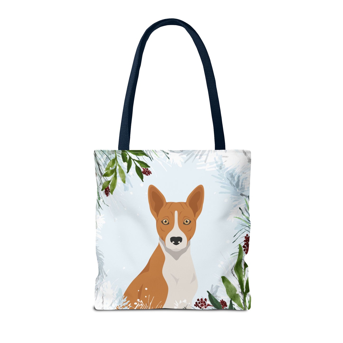 Basenji Dog Christmas Holiday Tote Bag 16x16