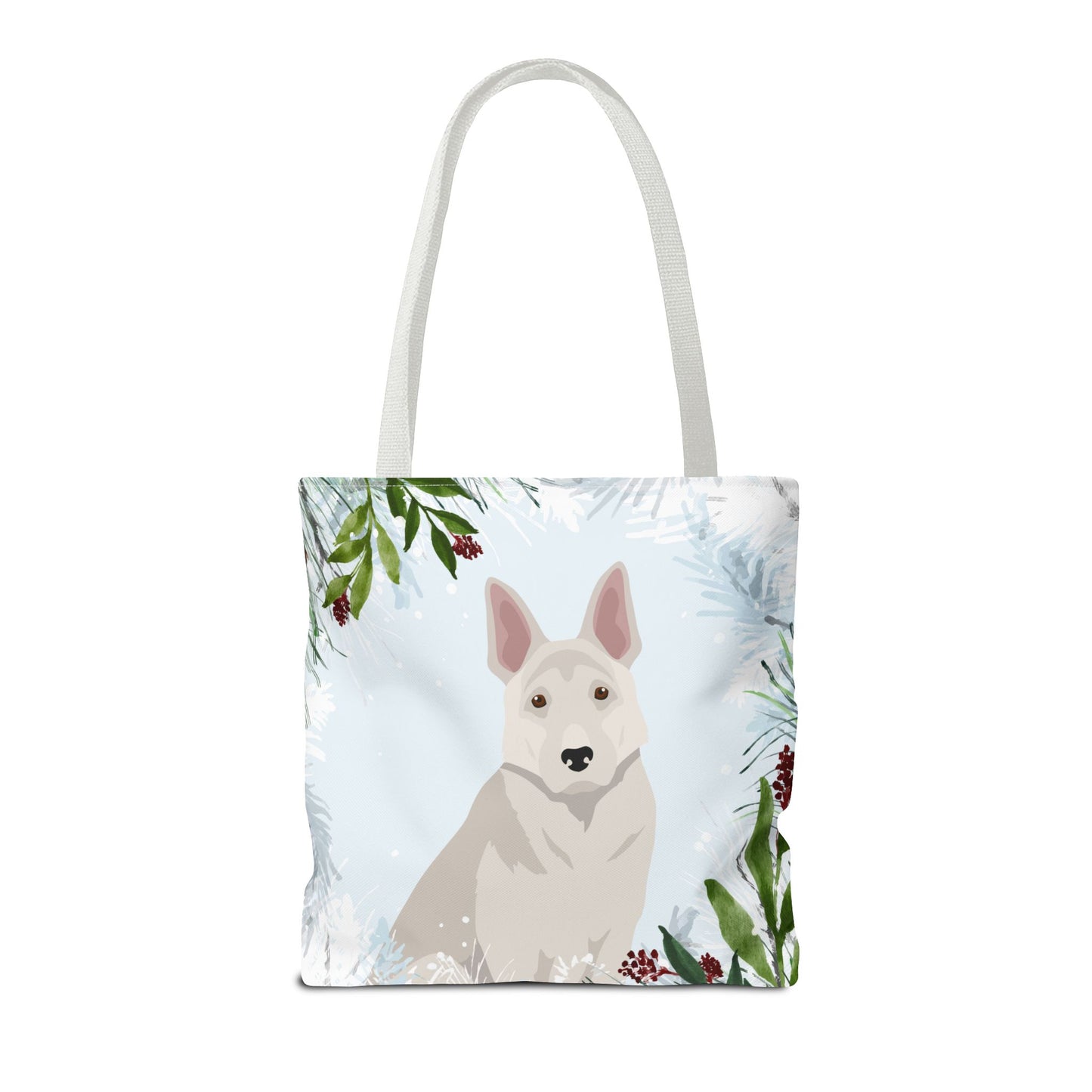 German Shepherd Dog Christmas Holiday Tote Bag 16x16