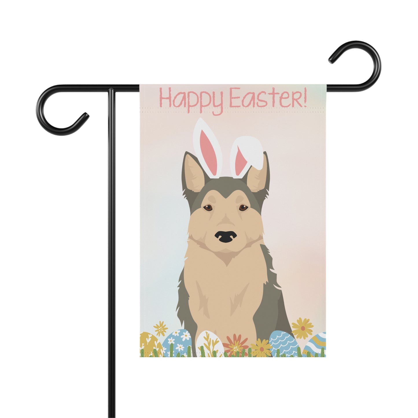 West Siberian Laika Dog Happy Easter Garden Flag