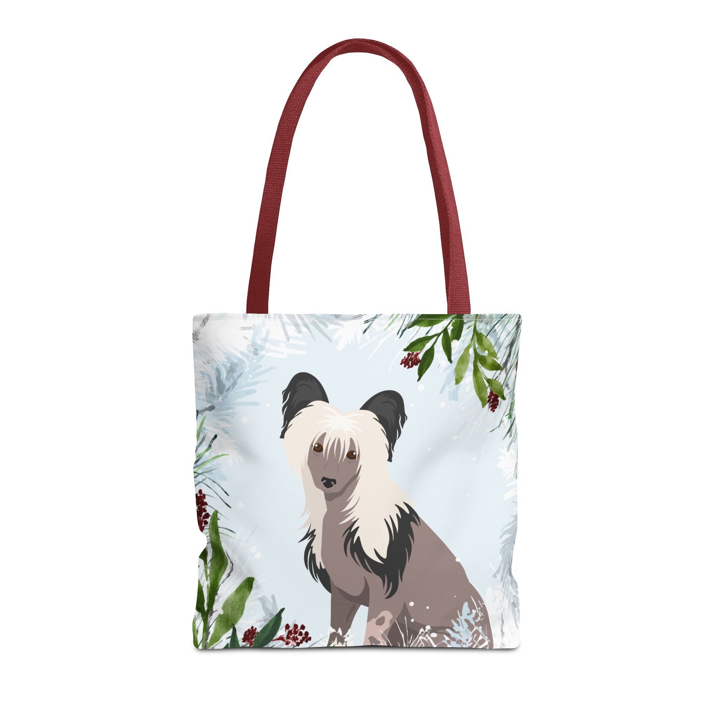 Chinese Cresred Dog Christmas Holiday Tote Bag 16x16