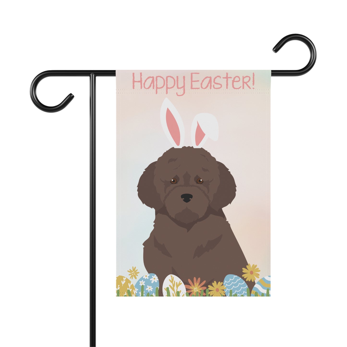 Lagotto Romagnolo Dog Happy Easter Garden Flag