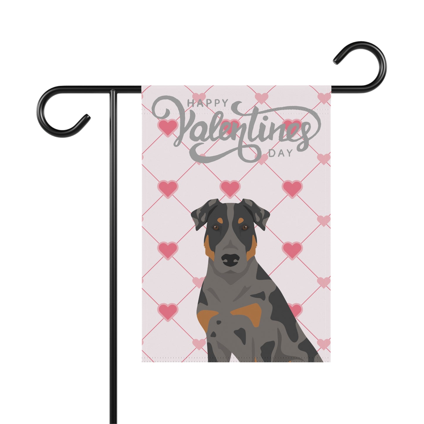 Beauceron Dog Valentines Day Garden Flag