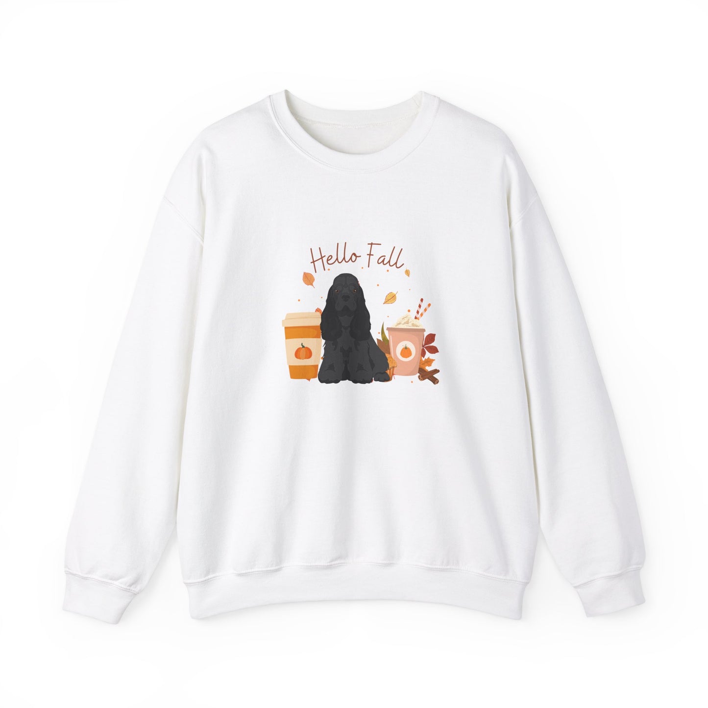 Cocker Spaniel Dog Fall Unisex Heavy Blend Crewneck Sweatshirt
