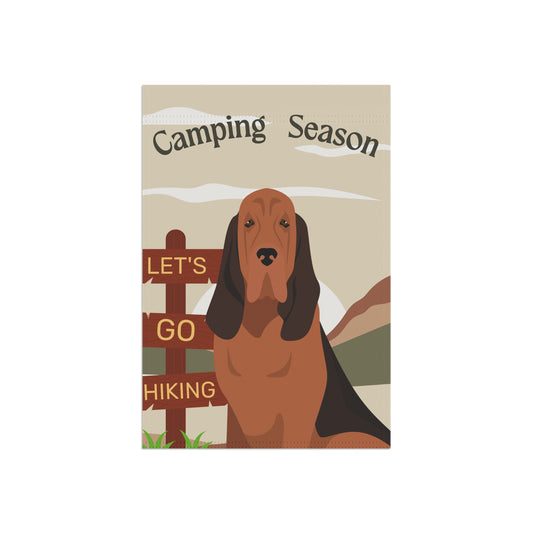 Bloodhound Dog Camping Garden Flag