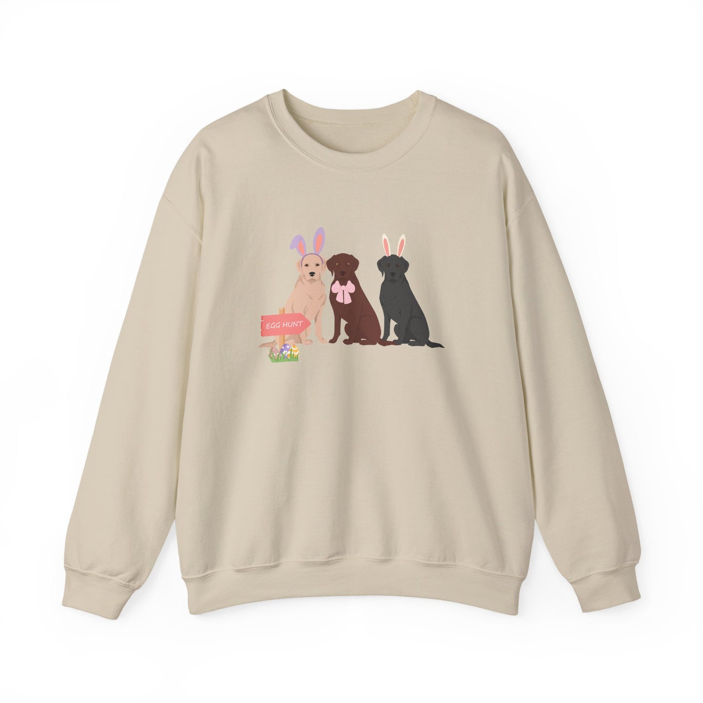 Labrador Retriever Dog Easter Unisex Heavy Blend Crewneck Sweatshirt, easter, Cute Dog Mom Gift