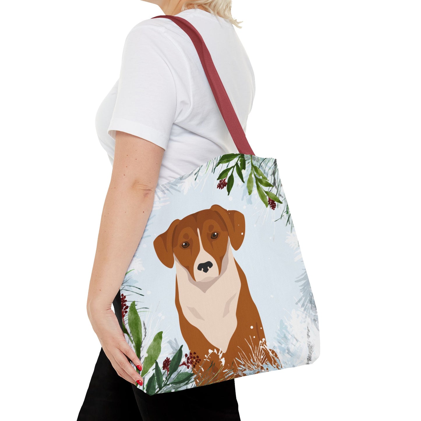 Austrian Pinscher Dog Christmas Holiday Tote Bag 16x16