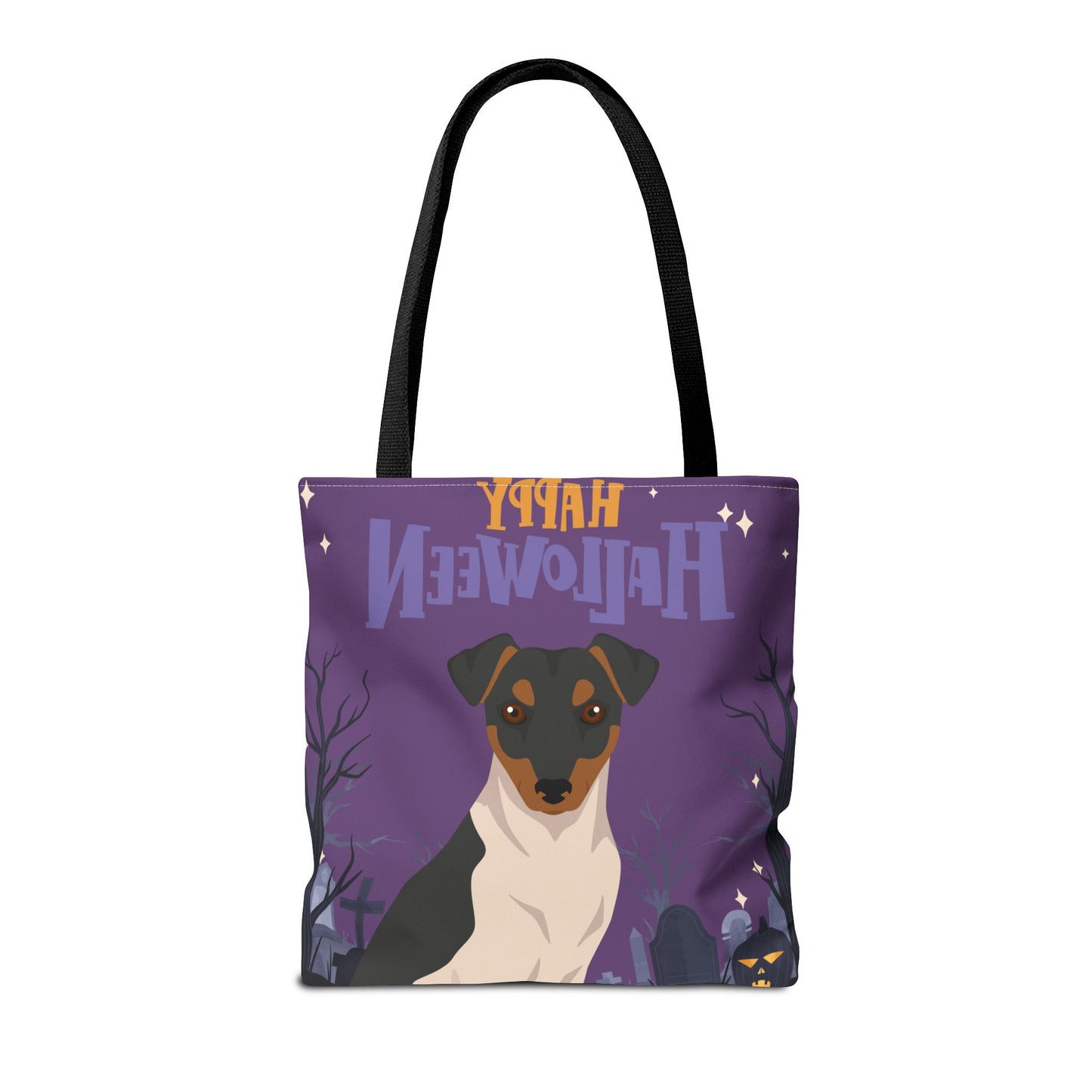 Brazilian Terrier Dog Happy Halloween Tote Bag 16x16