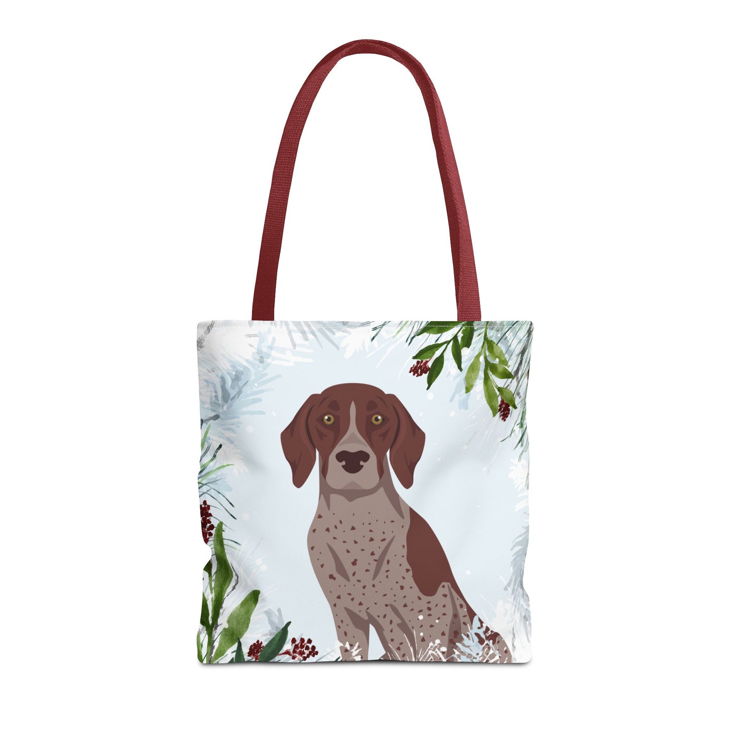 German Shorthaired Pointer Dog Christmas Holiday Tote Bag 16x16