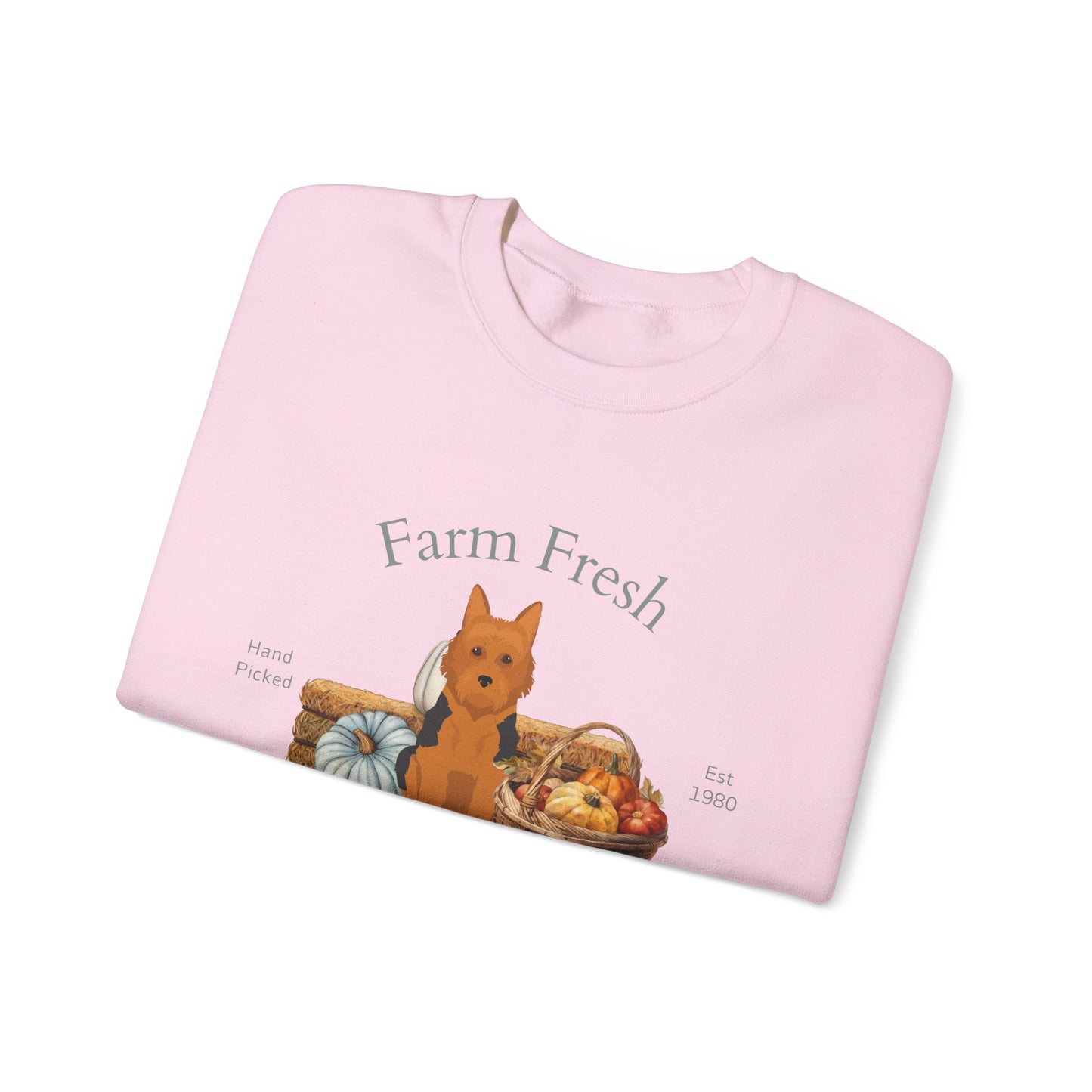 Australian Terrier Dog Fall Farm Fresh Unisex Heavy Blend Crewneck Sweatshirt