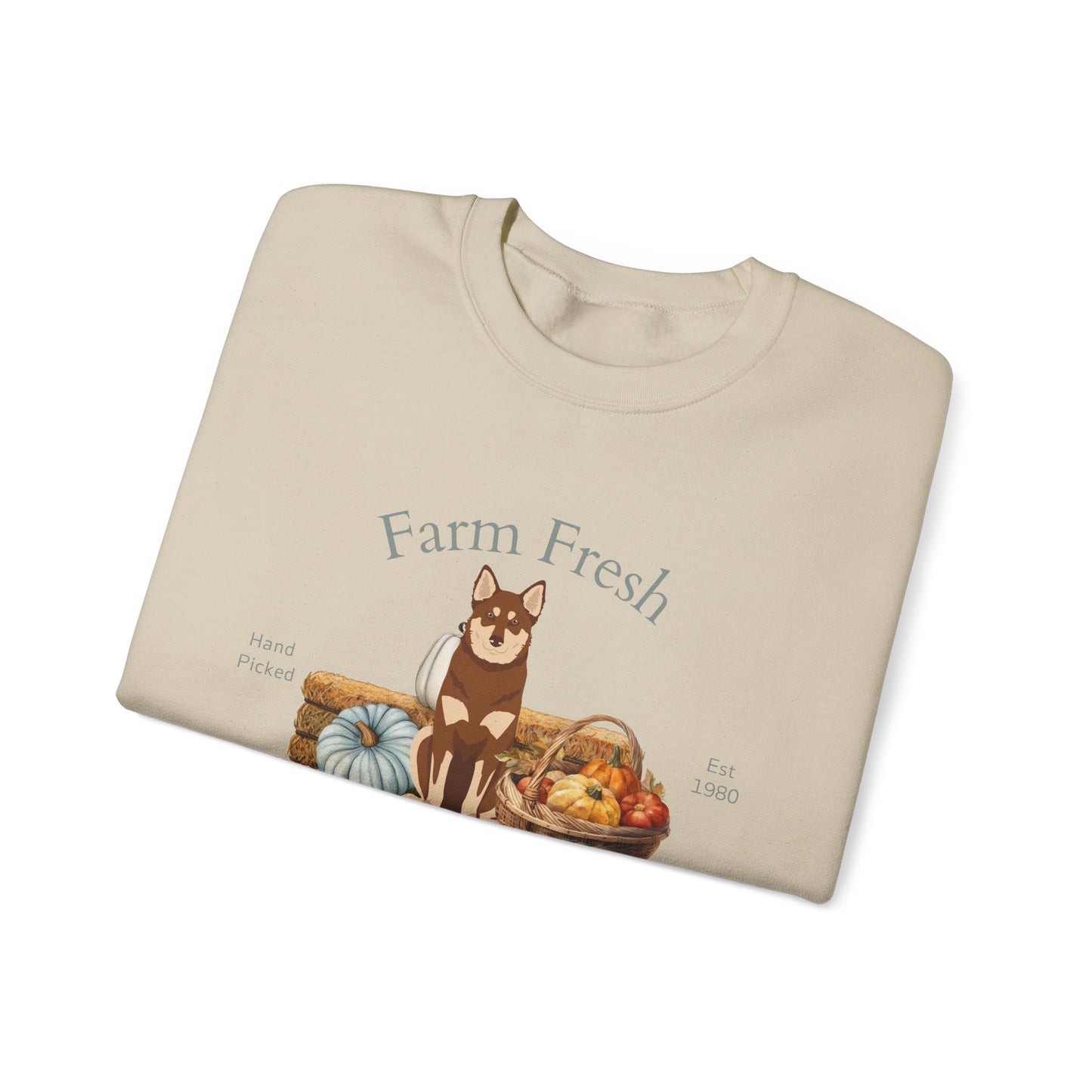 Lapponian Herder Dog Fall Farm Fresh Unisex Heavy Blend Crewneck Sweatshirt