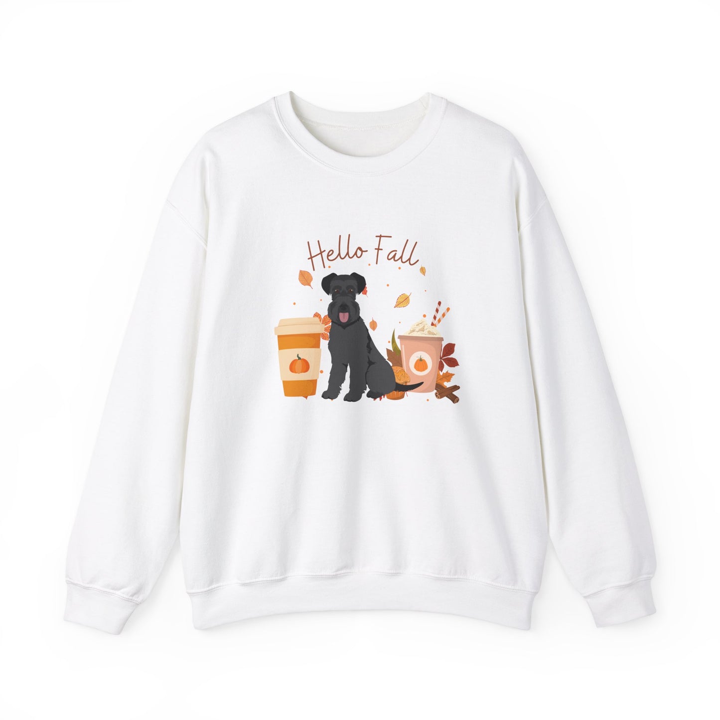 Schnauzer Dog Fall Halloween Unisex Heavy Blend Crewneck Sweatshirt