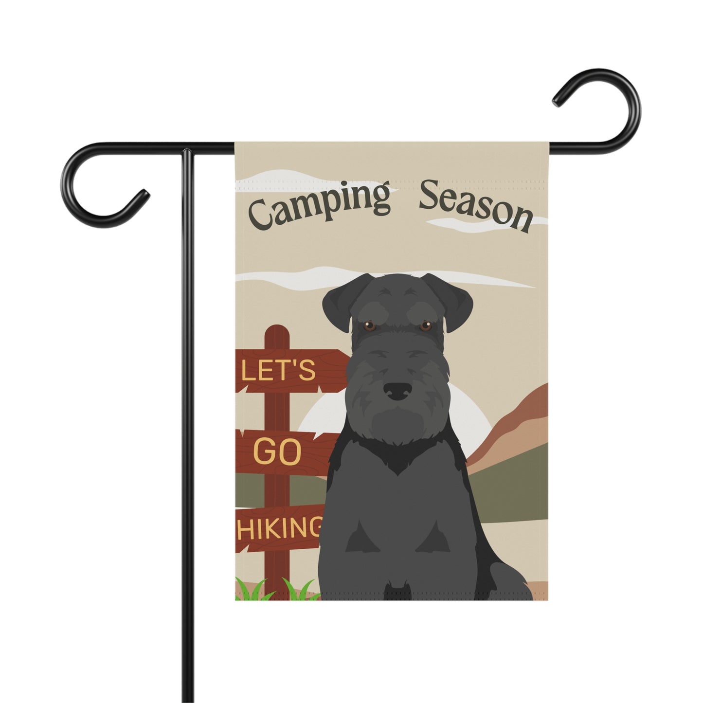 Schnauzer Dog Camping Garden Flag