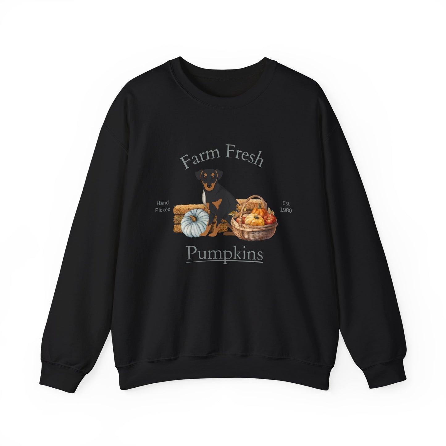 Jagdterrier Dog Fall Farm Fresh Unisex Heavy Blend Crewneck Sweatshirt