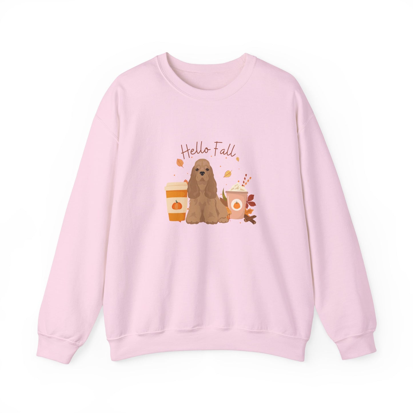 Cocker Spaniel Dog Fall Unisex Heavy Blend Crewneck Sweatshirt