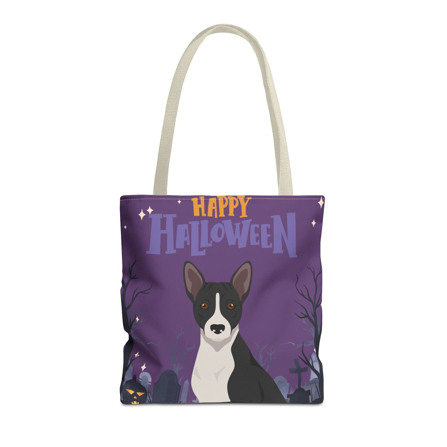 Basenji Dog Happy Halloween Tote Bag 16x16