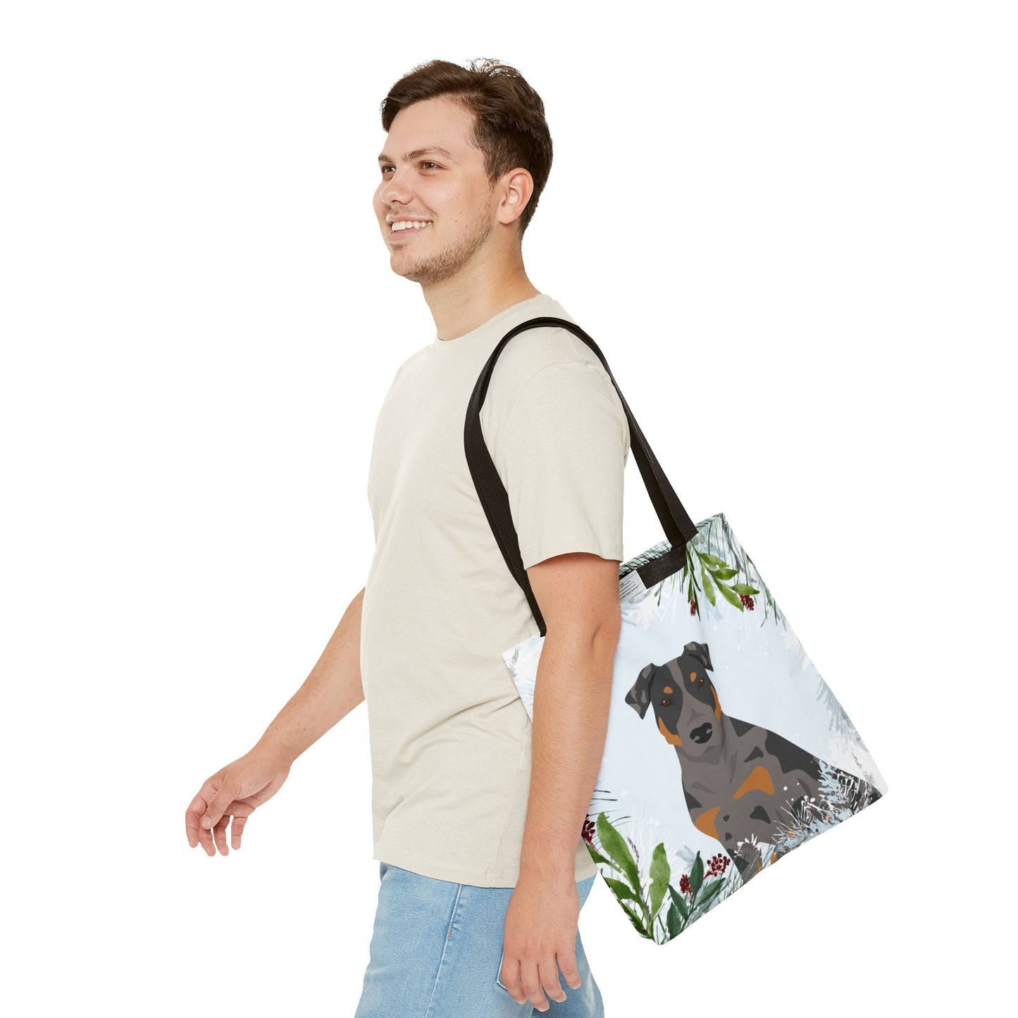 Beauceron Dog Christmas Holiday Tote Bag 16x16