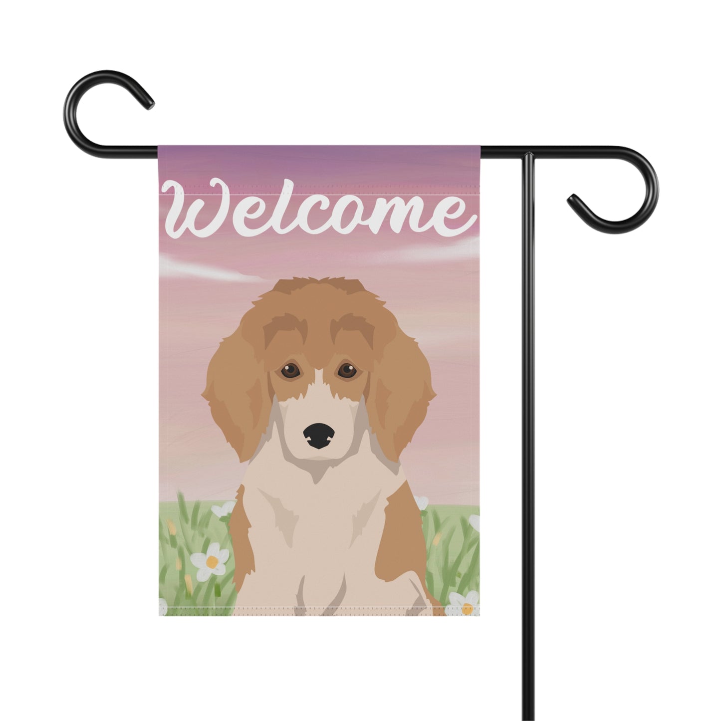 Poodle Dog Welcome Garden Flag