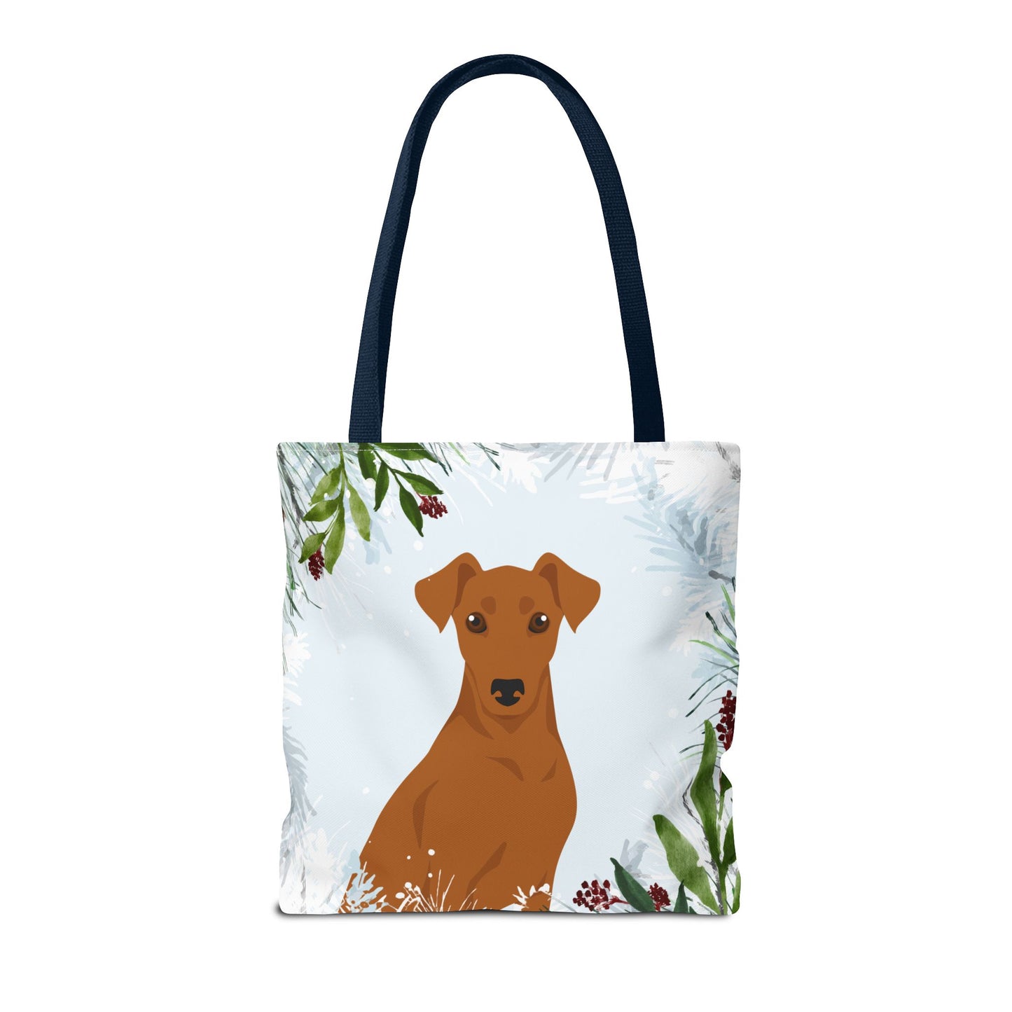German Pinscher Dog Christmas Holiday Tote Bag 16x16